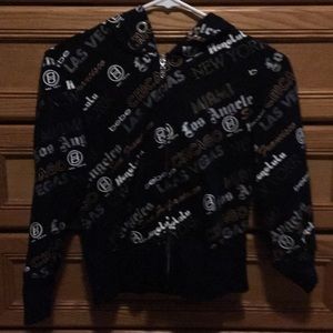 Bebe cropped zip up hoodie